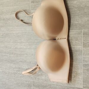 VS 34C BOMBSHELL ADD 2 CUPS MULTI-WAY BRA STRAPLESS CRISS CROSS SMOOTH NUDE TAN